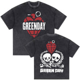 Washed Vintage Punk Band Green Day Dookie Graphic T-shirts