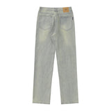 Men Jeans Distressed Faded Loose Retro Casual
