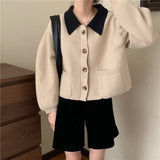 Women Knitted Cardigan Vintage Casual Loose Sweater
