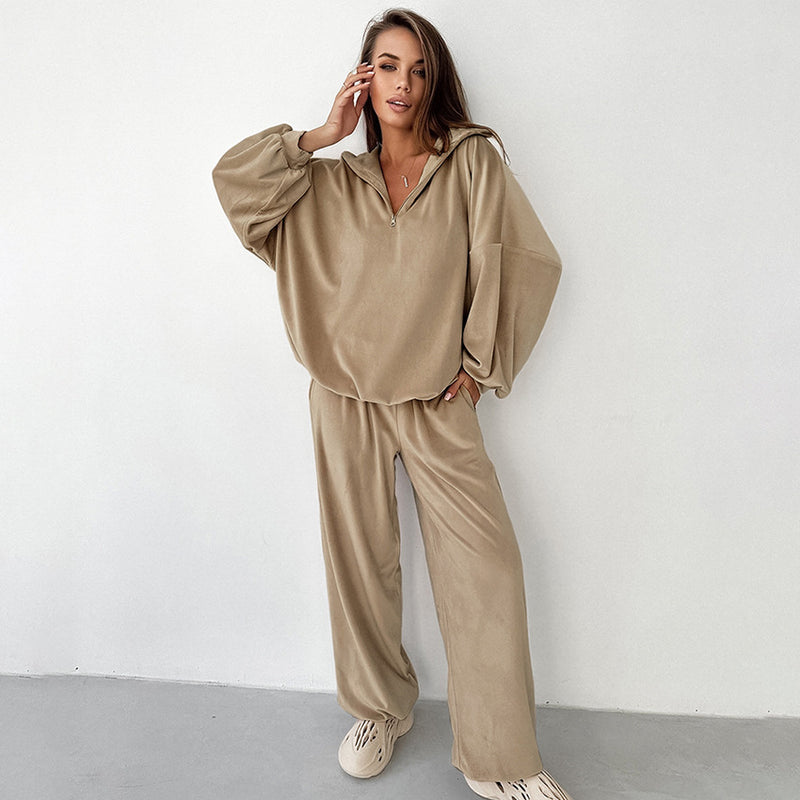 Women Co-Ords Casual Fashion Suede High Waist