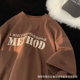 Men T Shirt Vintage Summer Loose Heavy Cotton