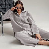Women Co-Ords Winter Long Sleeve Cardigan Casual Suit Women
