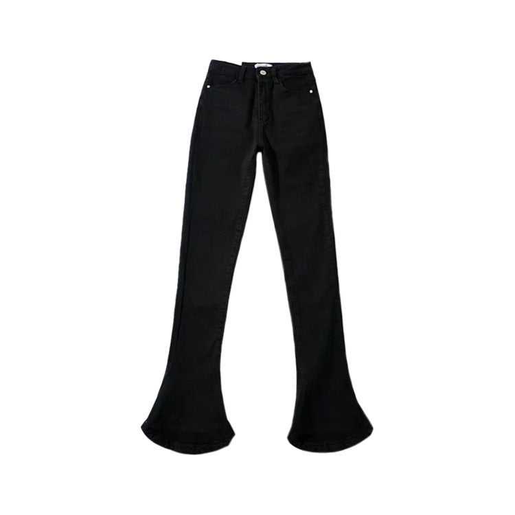 Women Jeans Retro Slim Fit Slimming Bell-Bottom Pants