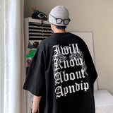 Men T Shirt Summer Pure Cotton Loose All-Match Heavy Weight