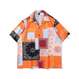 Short Sleeve Shirt West Coast Paisley Loose Casual