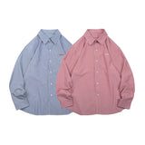 Unisex Shirt Cityboy Long Sleeve Casual All-Match Loose Striped