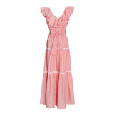 Bohemian Dress Plaid Temperament Long Dress