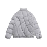 Men Cotton Mixed Jacket Coat Irregular Men Winter Embroidery Loose Cotton Jacket Coat