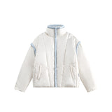 Unisex Coat University Style Stand Collar Winter Cotton Dress