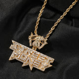 Jewelry Hip Hop Alphabet Copper Diamond Necklace Male Alphabet Pieces Spectrum St. Valentine's