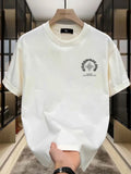 Trend Letter Printed Round Neck Short Sleeve T-shirt