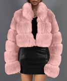 Women Fur Jacket Casual Fashion Short Coat
