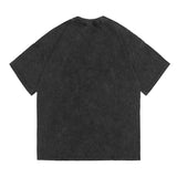 Men's T-Shirt Short-Sleeved T-shirt Men's and Women's Washed Retro