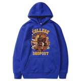 College Dropout Hoodie Kanye West Music Album Printed Sweats