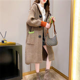 Women Knitted Cardigan Loose Thick Sweater