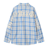 Men Long Sleeve T Shirt Men's Loose Spring and Autumn Embroidered Letter Lapel Shirt Coat