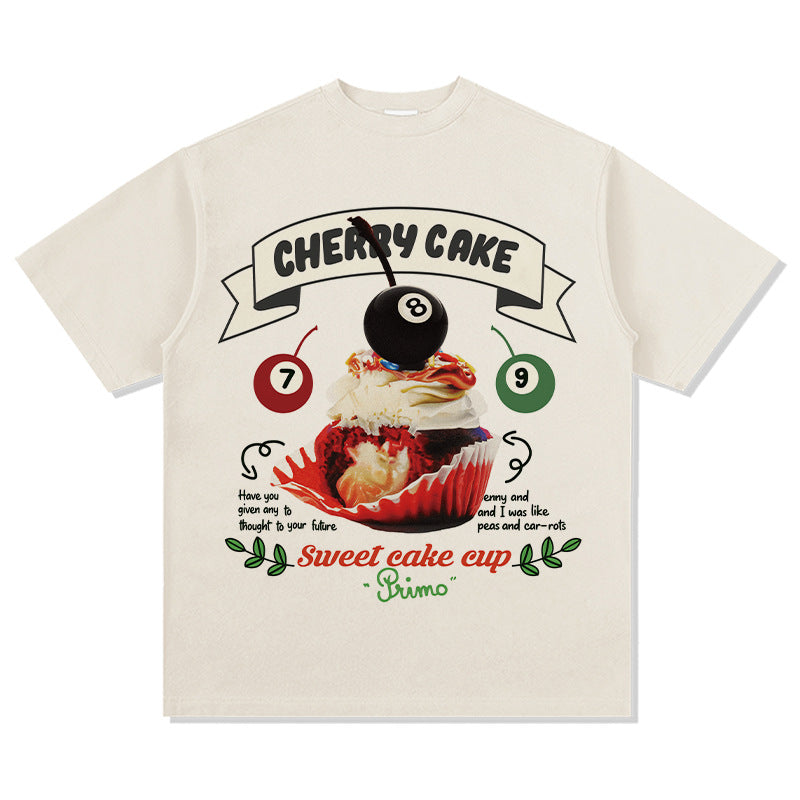 Unisex T Shirt Print Loose Crew Neck