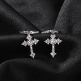 Earrings Zircon Cross Pendant Earrings Crosses Spectrum