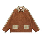Men Coat Workwear Jacket Retro Lapels