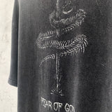 Fog Essentials T Shirts Spring and Summer FOG Joint Series Washing Water Old Crew Neck Short Sleeves