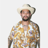 GUILTYPARTIES TIGER Shirts Tiger print casual short-sleeved shirt