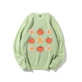 Flowers And Pumpkins Sweatshirt Pumpkin Fall Tee Cozy Autumn