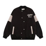 Women Jackets College Style Color Blocking Baseball Uniform