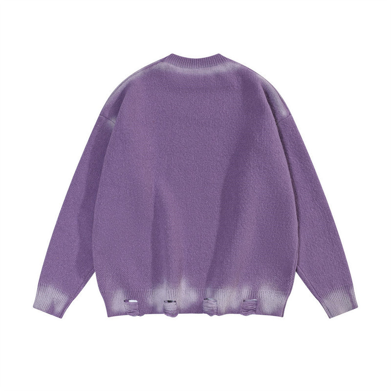 Men Sweater Inkjet Printed round Neck Sweater