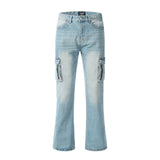 Men Jeans Multi-Pocket Cargo Pants Hip Hop Loose