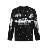 Hellstar long-sleeve T-shirt graffiti portrait print loose version casual long sleeve