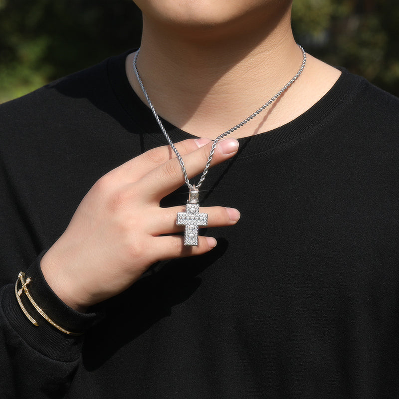 Jewelry Diamond Cross Hip Hop Necklace Crosses Spectrum