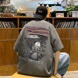 Men T Shirt Heavy Cotton Summer Oversize Versatile Teenagers
