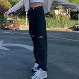 Women Jeans Ripped Trendy Fashion Jeans