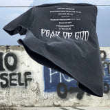 Fog Essentials T Shirts Spring and Summer FOG Joint Series Washing Water Old Crew Neck Short Sleeves