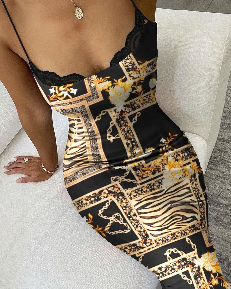 Women Dress Summer Flower Slim Temperament Dress