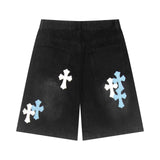Chrome Heart Shorts Summer Denim Shorts
