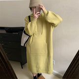 Women Pullover Sweater Knitted Dress Loose