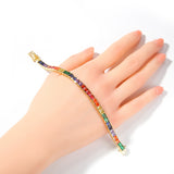 Bracelet Bracelet Copper with Colored Zircon Tennis Spectrum St. Valentine's