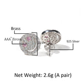 Earrings Rhinestone ‘Smile’ Earrings 925 Silver Earrings St. Valentine's Spectrum