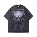 Men T-Shirt Retro Cartoon Character Distressed