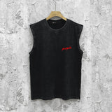 Purple Brand Distressed Tank T Shirts Distressed Sleeveless T-shirt Vest