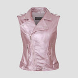 Women Vest PU Leather Vest Cool Handsome