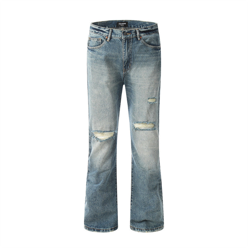 Men Jeans Loose Hole Leisure