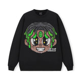 Vintage Hoodie Kids Street Vintage Hooded Sweater Print Crew Neck
