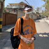 Men T Shirt Loose plus Size Versatile Trend Casual