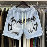 Hellstar Shorts simple mud print washed old loose casual shorts