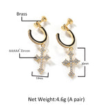 Earrings Spiral Buckle Cross Earrings
