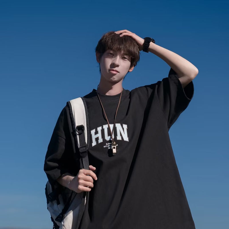 Men T Shirt Summer Loose Casual