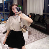 Fog Fear of God Essentials T Shirt Flocked Printed Hip Hop Loose Couple T-shirt Men