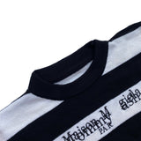 Kapital Sweater Vintage Black and White Stripe Trendy Idle Style Embroidered Crew Neck Letter Loose Sweater